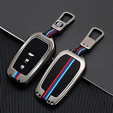 Imagem de CSHU Car Key Case Cover Keychain Key Bag, Fit For Toyota Chr Rav4 Auris Avensis Prius Aygo Camry Corolla Land Cruiser 200 Prado Crown,7