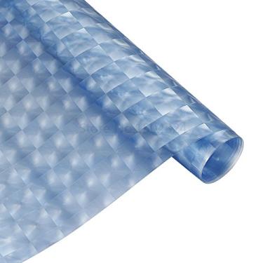 Imagem de Filme de vinil autoadesivo olho de gato de 30,5 x 122 cm película de vinil para farol automotivo farol traseiro neblina adesivo decorativo envoltório lâmpada película matiz (azul)