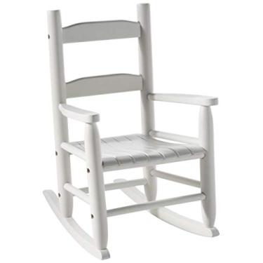 Imagem de Lipper International Cadeira de balanço infantil, 36,8 cm L x 50,1 cm P x 60,3 cm A, branca