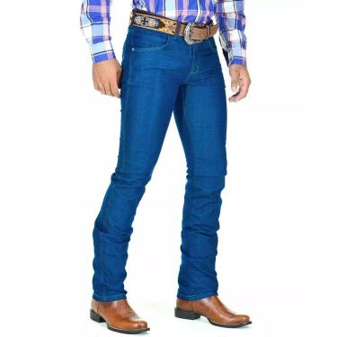 Imagem de Calça Jeans Masculina Lycra Country Azul Claro