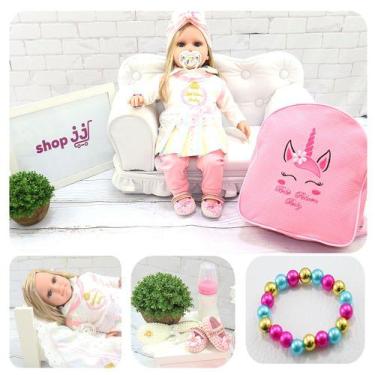 Boneca Bebe Reborn Barato Barata Super Promoção Baby Kiss - ShopJJ