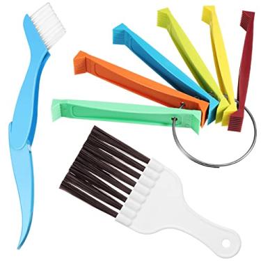 Imagem de CHENGU Conjunto de 3 peças FCR6 Pente de quilhas de ar condicionado Fin Cleaner com 2 diferentes escovas condensadores aplicáveis a mais cenários Evaporador Radiador Repair Conjunto de ferramentas de limpeza