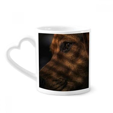 Imagem de Caneca com imagem sentimental de animal de estimação para cachorro caneca de café cerâmica copo de coração de vidro