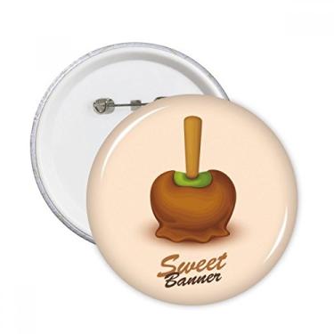 Imagem de Broche redondo marrom verde chocolate sorvete broche emblema botão decoração acessório 5 peças