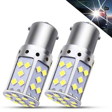 Imagem de Lâmpadas de LED Boodlied 20 Watts 9-30 V 1156 1141 P21W BA15S super brilhantes 3030 35-SMD Chipsets 2000LM para inverter luzes de ré, luzes de seta (sem flash hiperper) (branco) pacote com 2.