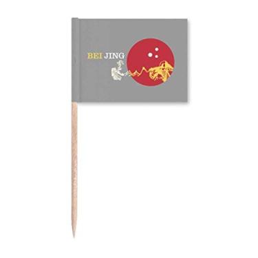 Imagem de Bandeiras de palito de palito para decoração de festa com tema histórico de Pequim