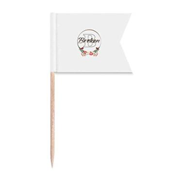 Imagem de Destroy Wreath Letter Art Deco Gift Fashion Palito Bandeiras Marcação para Festa Bolo Comida Prato de Queijo