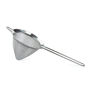 Imagem de RSVP International Endurance Kitchen Collection, peneira/escorredor cônico de malha fina de aço inoxidável, multiuso para cozinhar, assar, chá de folhas soltas, coquetéis com coador de bar, 12 cm