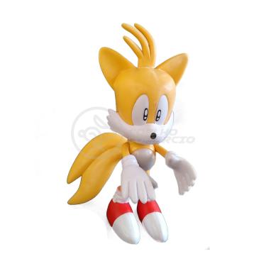 Imagem de Coleção Boneco Action Figure Tails The Hedgehog Amarelo 16cm Sonic Videogame