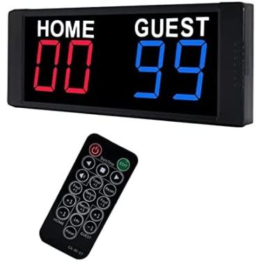 Imagem de Placar Interno De LED, Placar Digital Eletrônico Portátil, Ajuste De Brilho De 5 Níveis, Com Suporte De Parede Remoto, Para Beisebol De Basquete, Jogo De Futebol De Badminton,Collector88