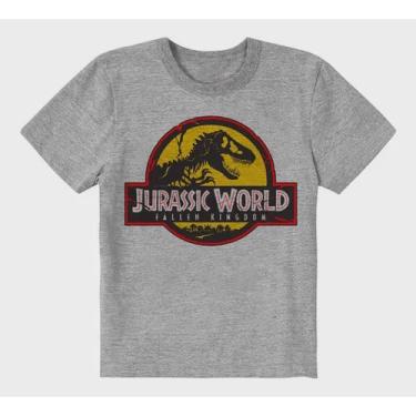 Imagem de Camiseta Infantil Jurassic Park Logo Amarelo