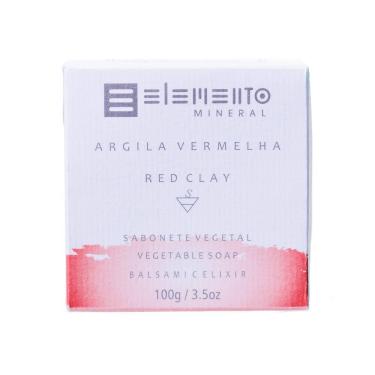 Imagem de Sabonete de Argila Vermelha Natural 100g  Elemento Mineral 