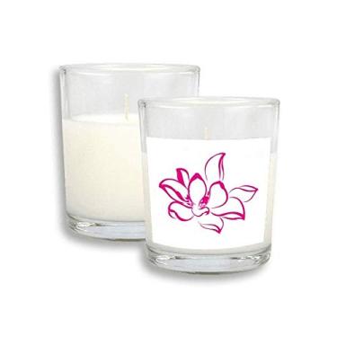 Imagem de Flor de flor de lótus rosa velas brancas de incenso perfumado de vidro