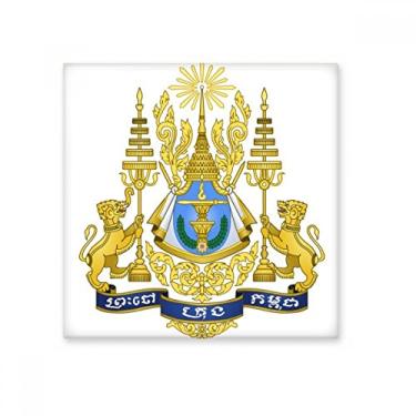 Imagem de Phnom Penh Camboja Emblema Nacional de Cerâmica Brilhante Decalque Pedra Adorna de Tijolos Vitrificados