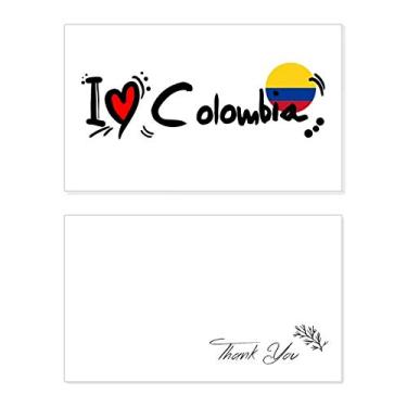 Imagem de I Love Colombia Bandeira de Palavra Love Heart Ilustration Cartão de agradecimento Aniversário Papel Saudações Casamento Apreciação