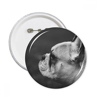 Imagem de Decoração de roupas para cães animais de estimação cinza imagem pinos redondos distintivo botão 5 peças presente