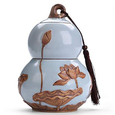 Imagem de Potes de chá de cerâmica para viagem, saco de chá, caixa de armazenamento portátil para selagem, conjunto de acessórios