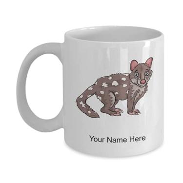 Imagem de Caneca personalizada de tigre-quoll, copo de café tigre quoll, ideia de presente tigre quoll, copo tigre personalizado quoll, caneca de café de 325 ml