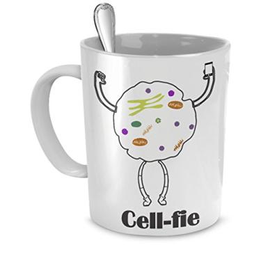 Imagem de Caneca de café Cell-Fie – Presente de ciência