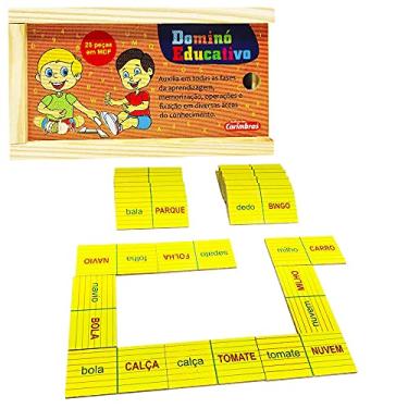 Imagem de Jogo Educativo Para Alfabetização Infantil Dominó De Palavra Carimbras