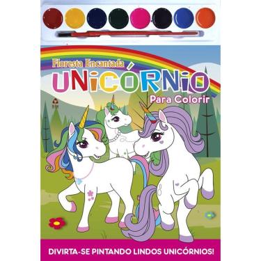 Imagem de Unicórnios - Para Colorir com Aquarela