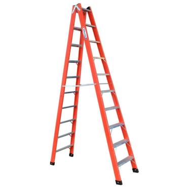Imagem de Escada Tesoura Dupla Em Fibra 10 Degraus 3,00 Metros Wbertolo