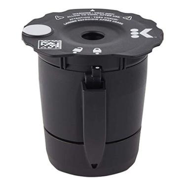 Imagem de BlingGlow Filtro de cápsula de café reutilizável para cápsulas de café K-Cups recarregáveis acessórios preto PP + cápsula de café de aço inoxidável