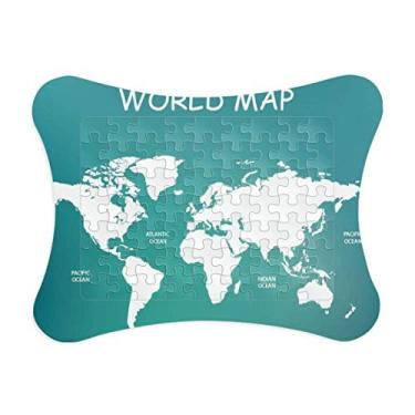 Imagem de Mapa-múndi Continente Distribuição Contorno Moldura de quebra-cabeça Decoração Decoração Decoração Decoração Decoração