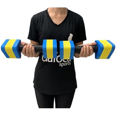 Imagem de Par Halteres Fisioterapia Aquática Natação Em EVA 2 A 3 Kg DF4012-AZ Azul/Amarelo Dafoca Sports