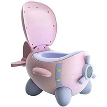 Imagem de Avião Pequeno Banheiro Penico Mictório Xixi Balde Penico Em Formato De Avião,Rosa,39 * 30 * 28cm,YUYANAIAI