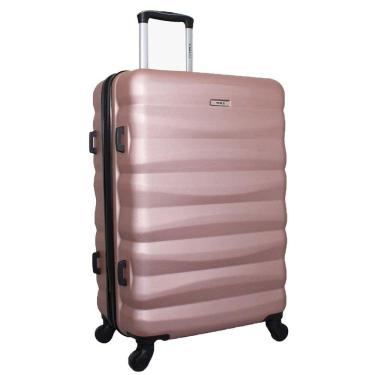 Imagem de Mala de Bordo Pequena para Viagem em Abs Yins 21089 Cadeado Integrado Rodas Giro 360° Rosê