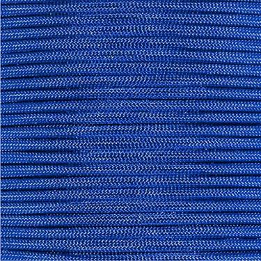 Imagem de Corda paraquedistas azul real 550 30 m Hank da Paracord Planet. Também conhecida como corda de paraquedas, corda de paraquedas, cabo utilitário, cabo tático e cabo militar. Feito nos EUA para proporcionar durabilidade e força