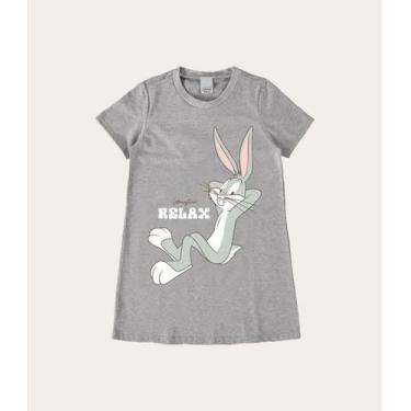 Imagem de Camisola Vestido Camiseta Soltinho Juvenil Looney Tunes - Malwee Kids