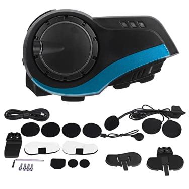 Imagem de Fone De Ouvido Bluetooth Para Capacete De Motocicleta, Fone De Ouvido Sking, Fone De Ouvido Esportivo à Prova D'água - Redução De Ruído, IP65 à Prova D'água, Ajustável, Intercomunicador(azul)