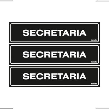 Imagem de Combo 3 Placas De Sinalização Secretaria 30x7 Ekomunike - A-416 F9e