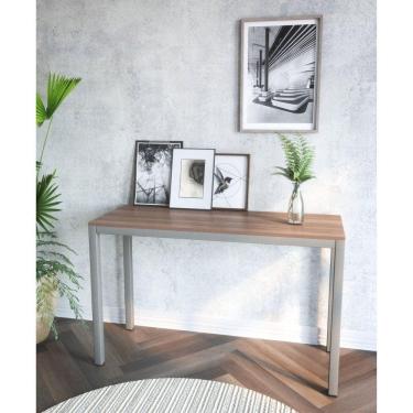 Imagem de Aparador para Sala de Estar 120x75x45cm San Paulo Estanho/ MDF Nogál Malaga