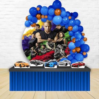 Imagem de Kit Decoração Painel Redondo Festa de Aniversário Infantil Velozes e Furiosos