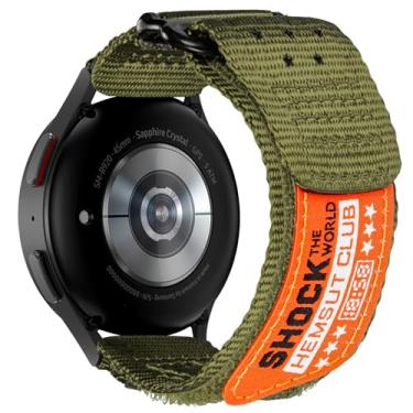 Imagem de FIILIIX Pulseira esportiva de nylon resistente compatível com Samsung Galaxy 45/44/40 mm Watch6/5/5 Pro/4/, 46/42 mm Watch 4 Classic/ 45 mm Watch 3, 20 mm/Middle 6.6"-8.4", Nylon, Sem Pedra Preciosa