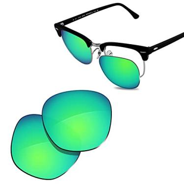 Imagem de Glintbay Lentes de óculos de sol de substituição 100% precisas para Ray-Ban RB3016-51 - Espelhado verde polarizado