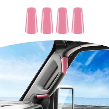 Imagem de RT-TCZ Pillar A&B – Capa para decoração de alças ABS para Jeep Wrangler JL 2 portas 2018-2019 (rosa)