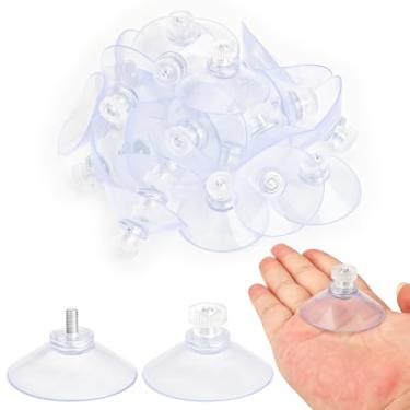 Imagem de AccEncyc Ventosas de vidro de 40 mm, ventosas de PVC transparente, suporte de sucção sem ganchos, para banheiro, parede, porta, vidro, janela, carro, persiana (transparente, 50 peças)