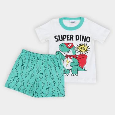 Imagem de Pijama Curto Bebê Duzizo Super Dino Brilha no Escuro Masculino-Masculino
