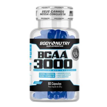 Imagem de Bcaa 3000 Body Nutry 60 Cápsulas Suplemento Vitamina B6 Sabor Sem Sabor-Unissex