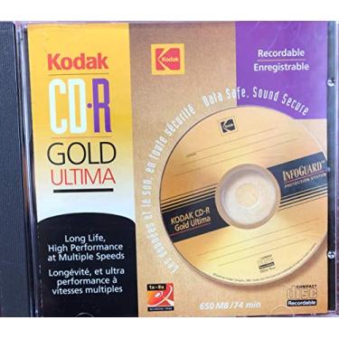 Imagem de KODAK CDR Gravador de mídia 650 MB 74 min com caixa de joia com Infoguard