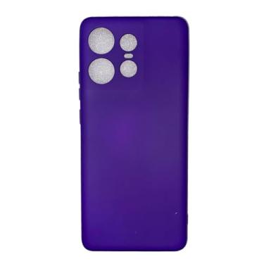 Imagem de Capinha Capa Silicone Aveludado Forro Interno para Motorola Edge 50 Pro (Lilás)