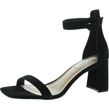 Imagem de Steve Madden Sandália feminina com salto Reverie, Camurça preta, 9.5
