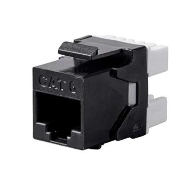 Imagem de Pedra Teclada Monoprice Cat6 RJ, 180 Graus, Preto, Punch Down