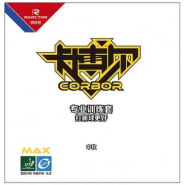 Imagem de 2x Borrachas para Raquete de Tênis de Mesa Reactor Corbor Pro Profissional Aprovado ITTF, Cores Vermelho e Preto, Jogadores Intermediários e Avançados