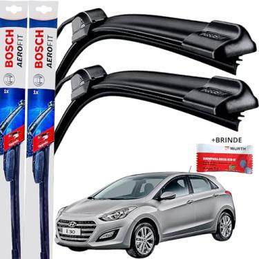 Imagem de Par Palheta Limpador Parabrisa Dianteiro Silicone Bosch Paleta Hyundai I30-2013 á→ 2016