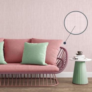 Imagem de Papel de Parede Linho Rosa-Claro Ísis